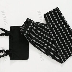Cami top & stripped bottoms